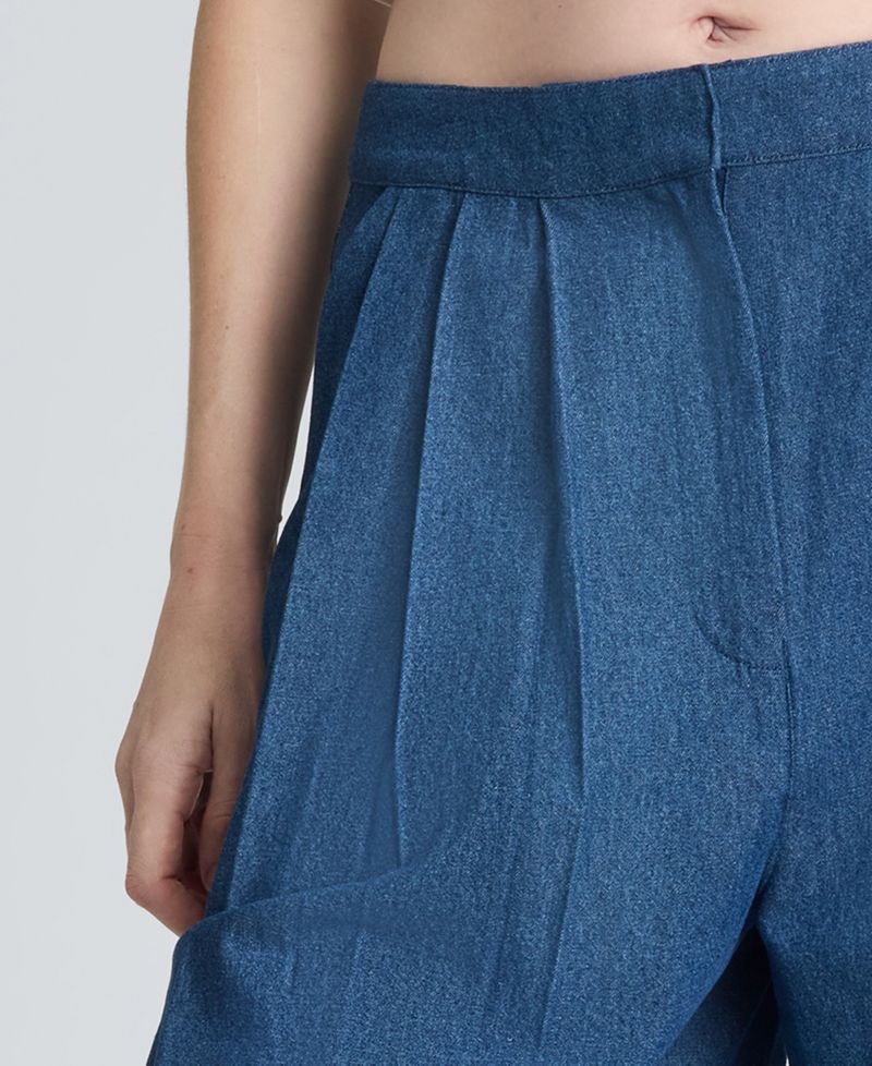 Women's High-Rise Triple Pleated Wide-Leg Pants