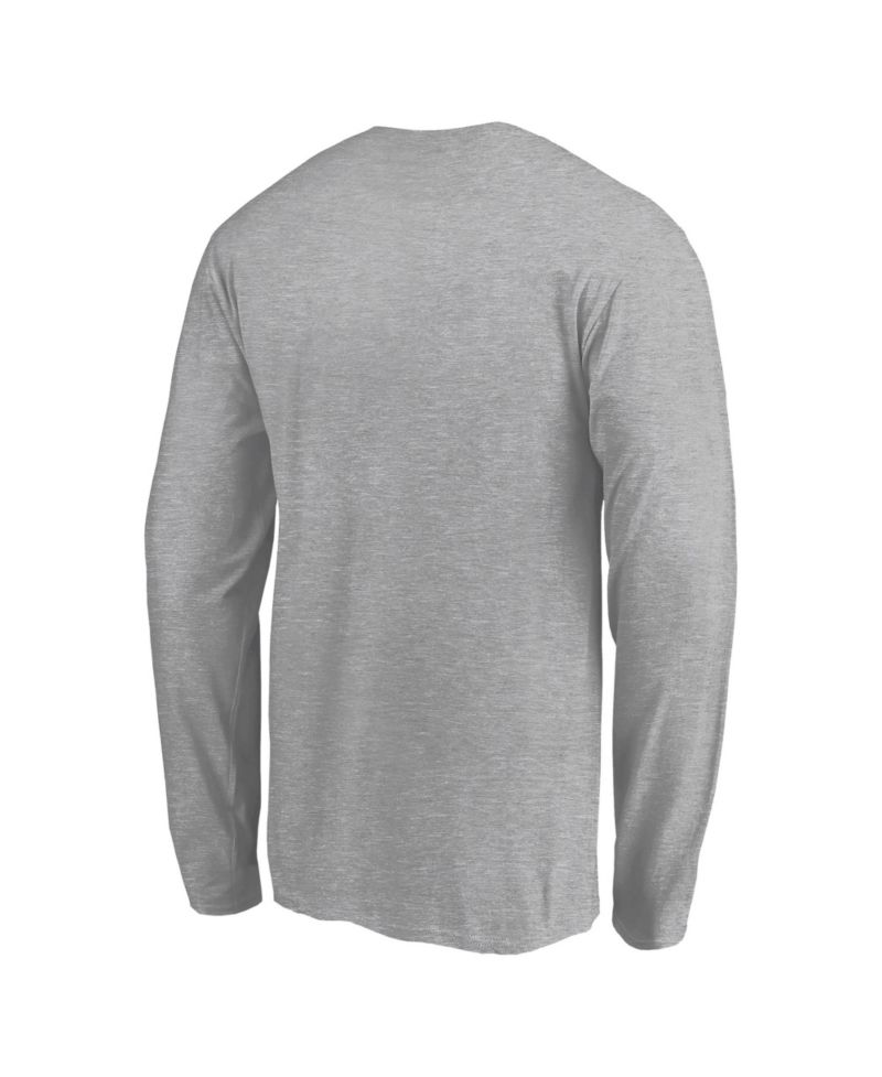 Men's Heather Gray Milwaukee Brewers Iconic Long Sleeve T-Shirt