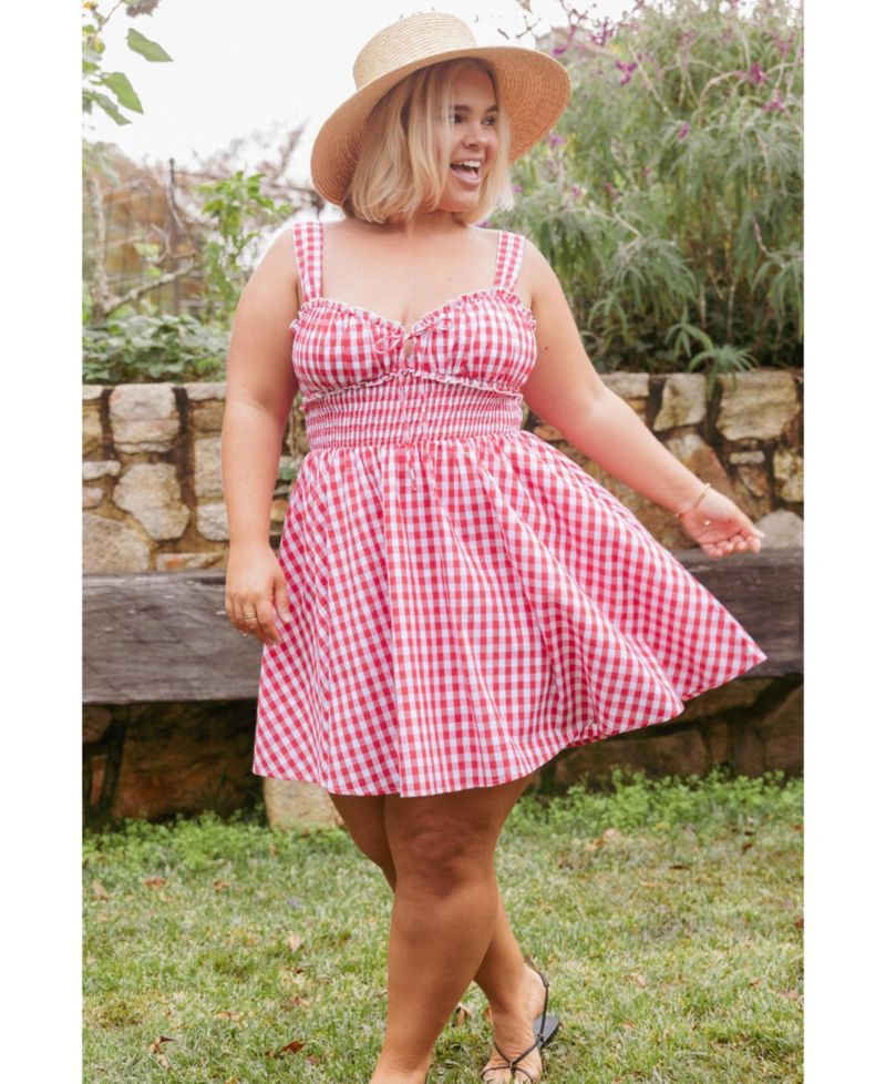 Women's Naima Gingham Sweetheart Dress