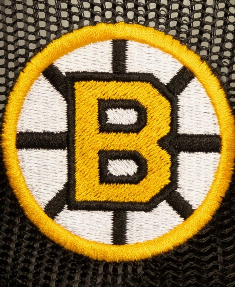 Men's Black Boston Bruins Head Coach Trucker Adjustable Hat