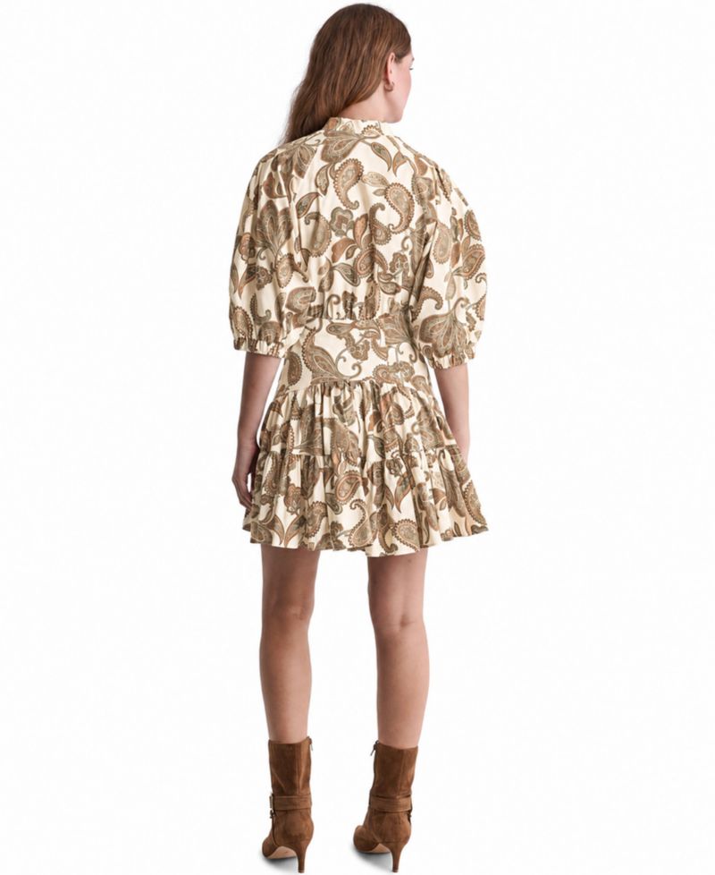 Women's Collared Short-Sleeve Fit & Flare Dress
