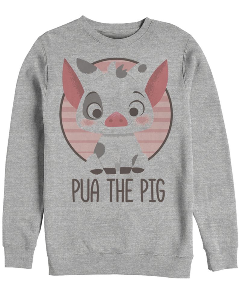 Disney Men's Moana Pua the Pig, Crewneck Fleece