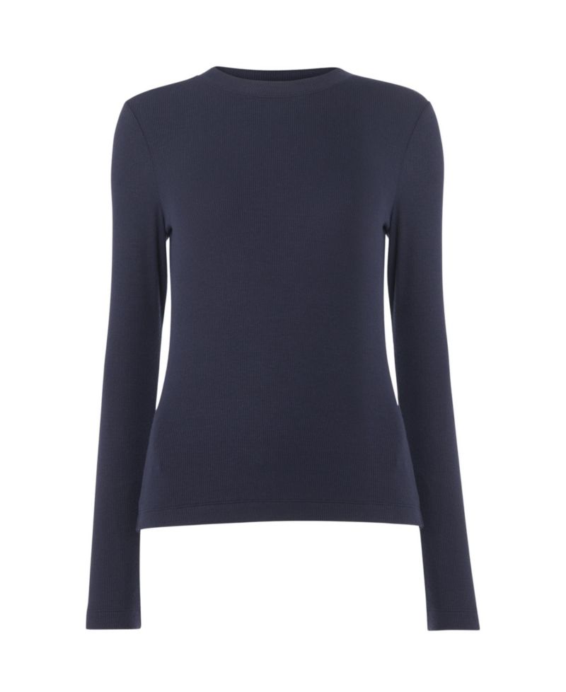 Women's Ribbed Crewneck Knit Top