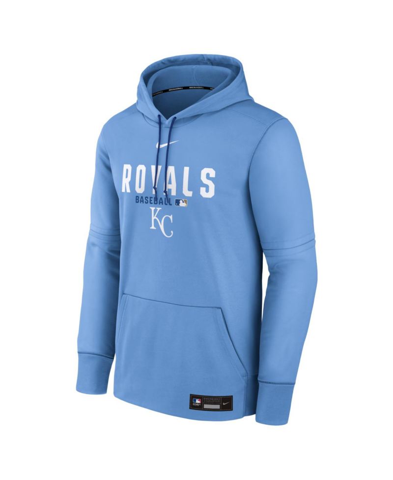 Men's Light Blue Kansas City Royals Authentic Collection Therma-FIT Hoodie
