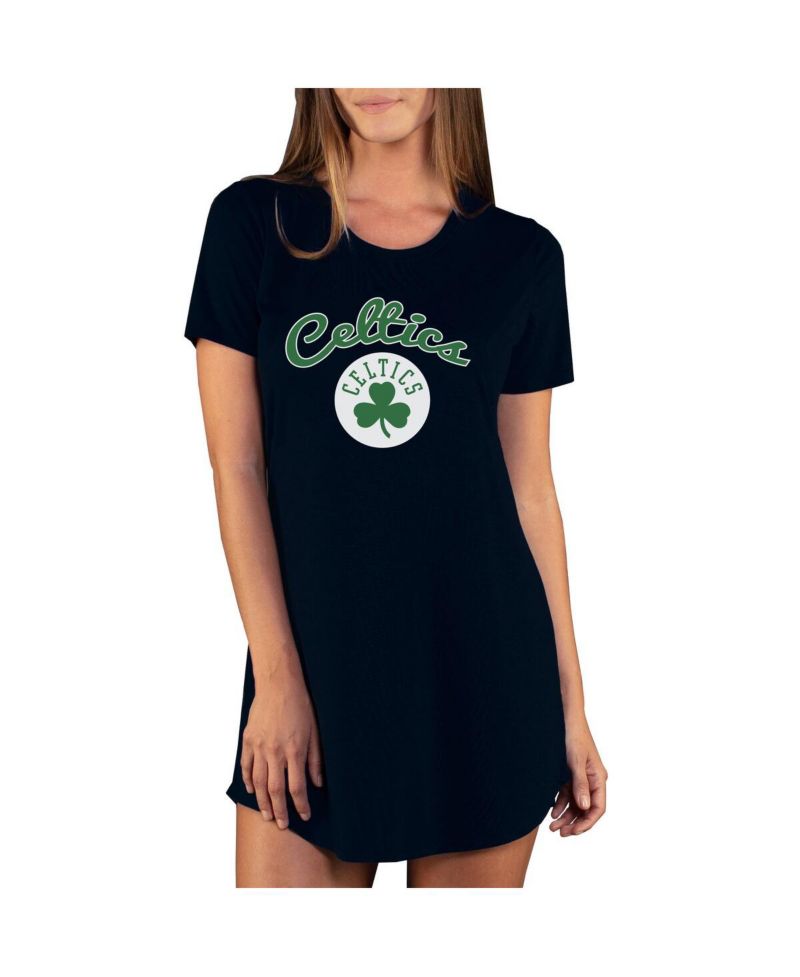 Women's Black Boston Celtics Marathon Knit Nightshirt