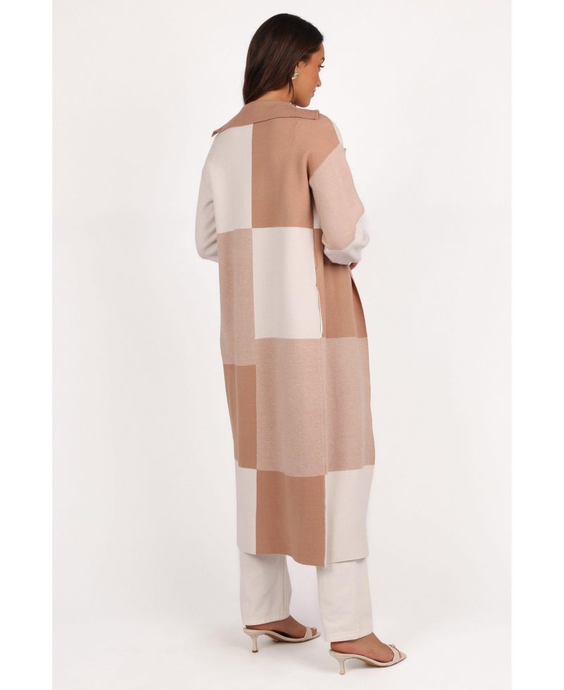 Women's Kingston Large Check Long Cardigan