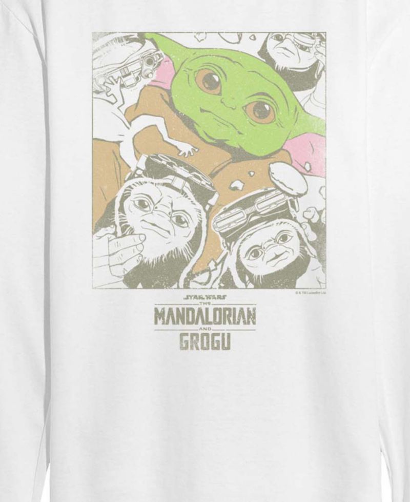 Men's The Mandalorian & Grogu And Friends Vintage Faded Graphic T-Shirt