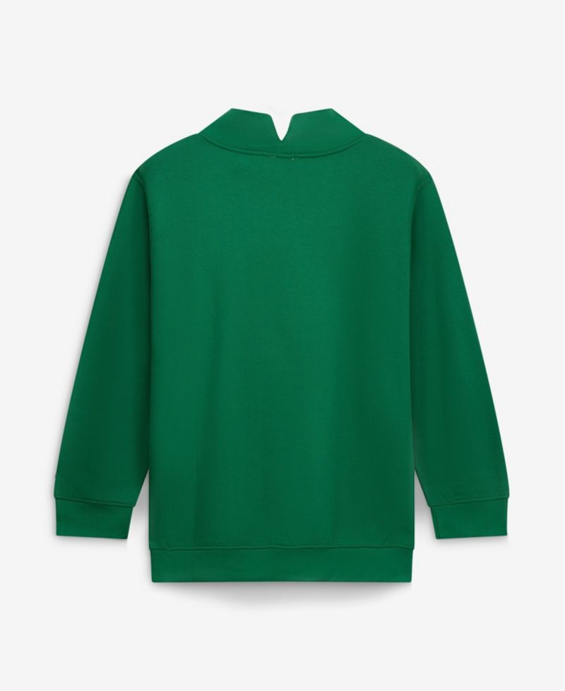 Women's '47 Kelly Green Philadelphia Eagles Plus Size Vantage Mock Neck Pullover