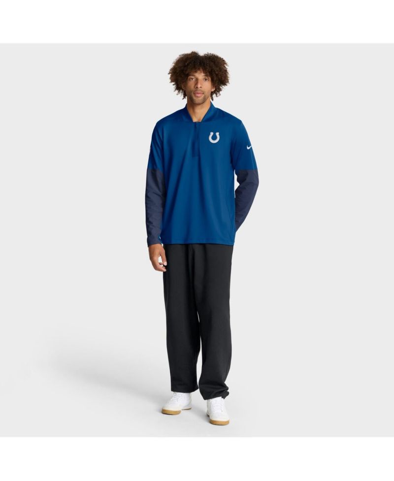 Men's Royal Indianapolis Colts Sideline Dri-FIT Half-Zip Pullover Sweatshirt