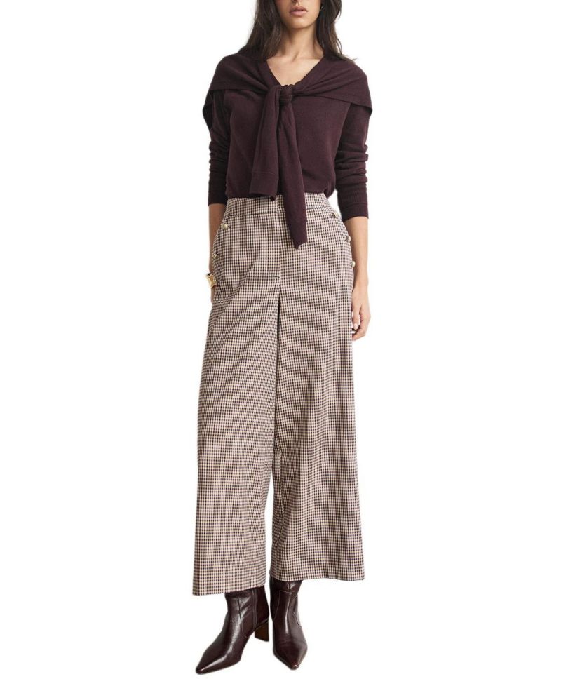 Women's Scarf-Detail Layered-Cuff Cardigan