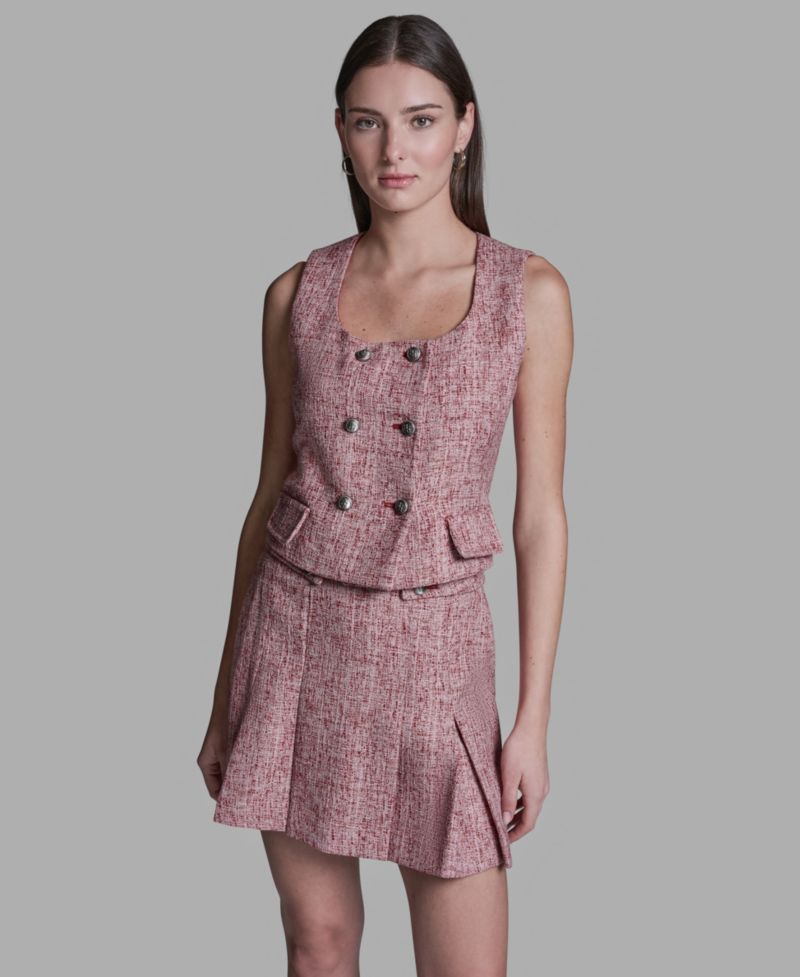 Women's Square Neck Double Breasted Vest