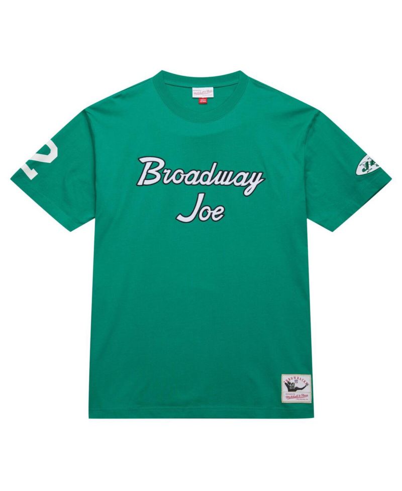 Men's Joe Namath Kelly Green New York Jets Retired Player Nickname T-Shirt