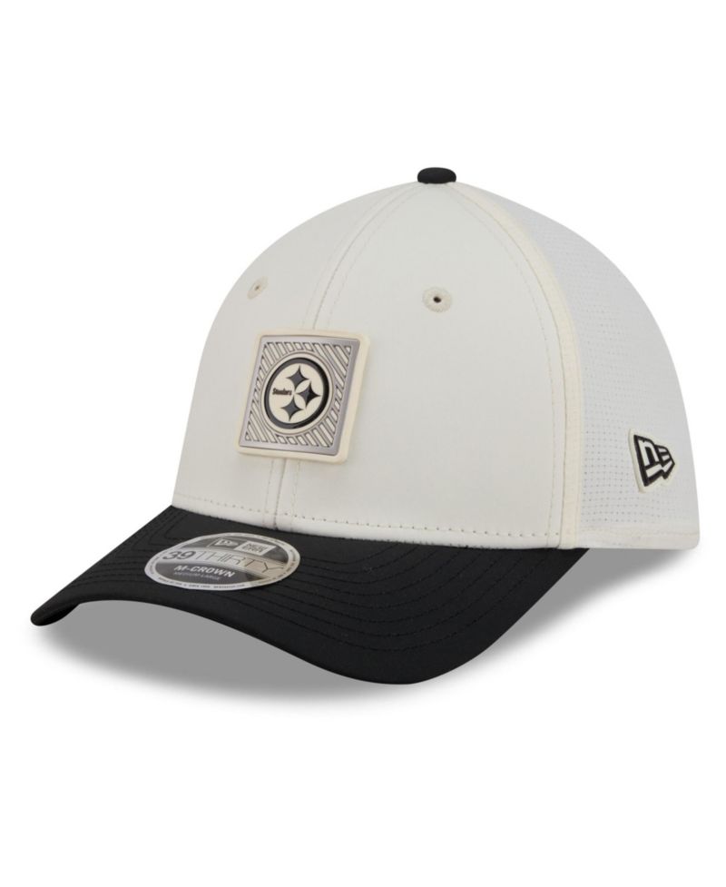 Men's Cream/Black Pittsburgh Steelers 2026 NFL Training Camp 39THIRTY Flex Hat