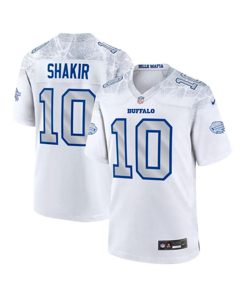 Men's Khalil Shakir White Buffalo Bills 2025 Rivalries Collection Game Jersey