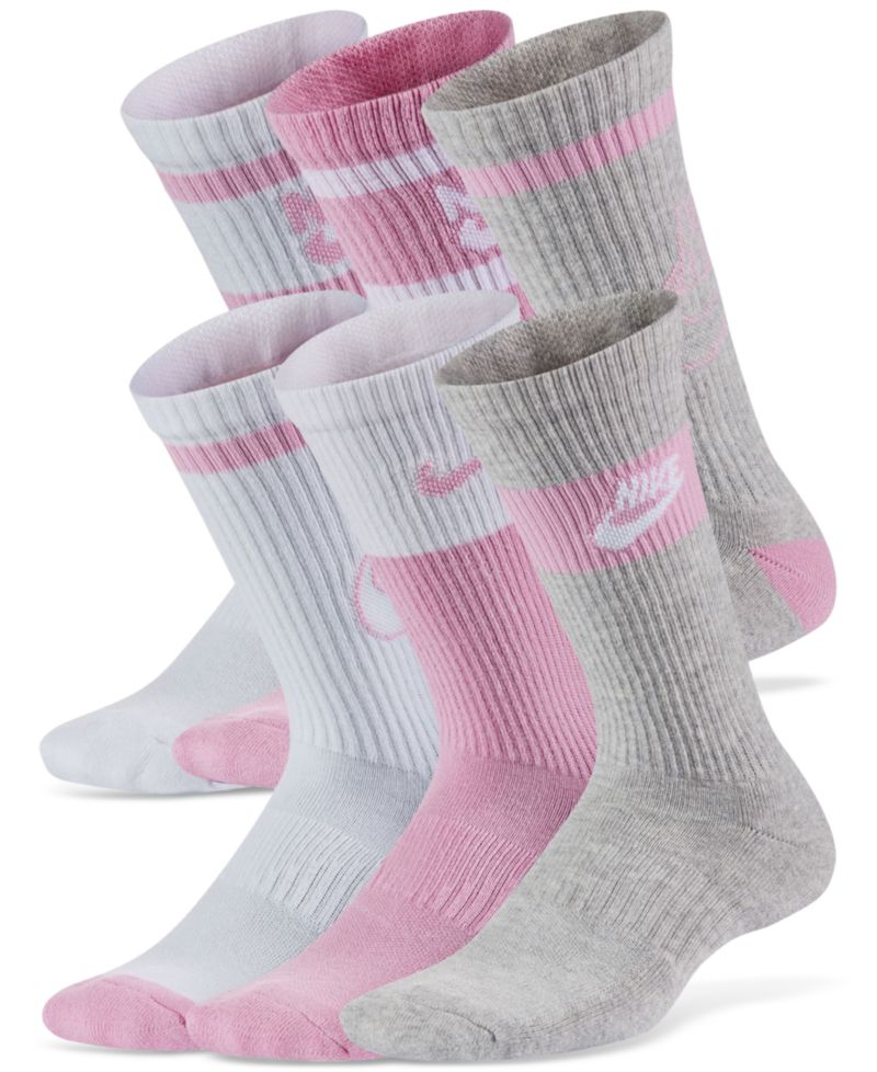 Big Kids Everyday Cushioned Crew Socks, Pack of 6