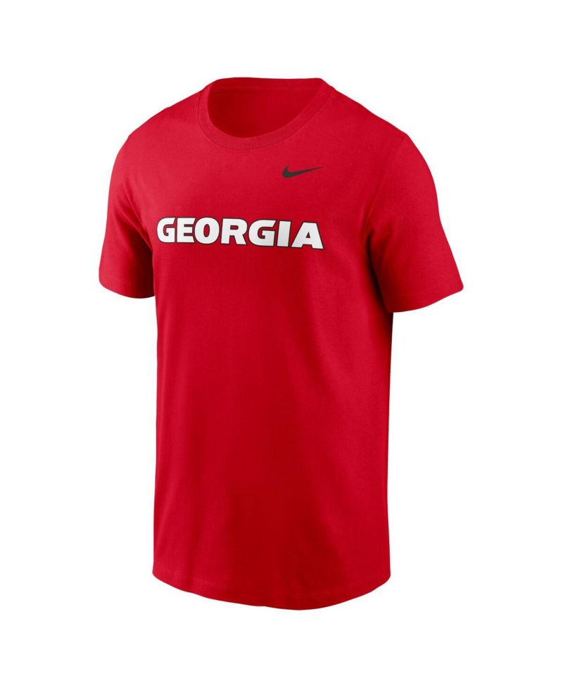 Men's Red Georgia Bulldogs Primetime Evergreen Wordmark T-Shirt