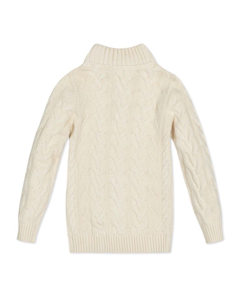 Baby Boys Hope and Henry Mock Neck Cable Sweater with Buttons