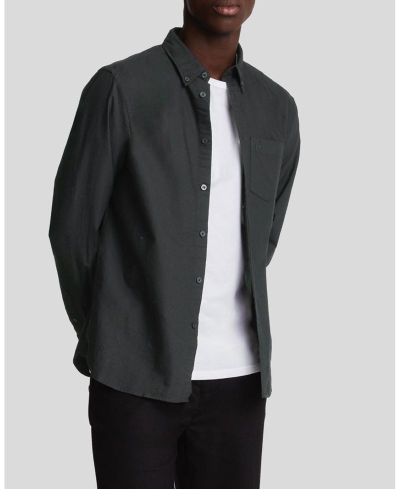 Men's Tonal Eagle Plain Oxford Shirt