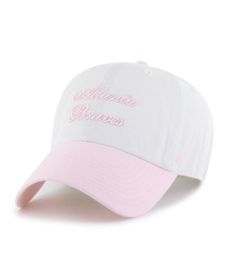 Women's White/Pink Atlanta Braves Gelato Two-Tone Clean Up Adjustable Hat