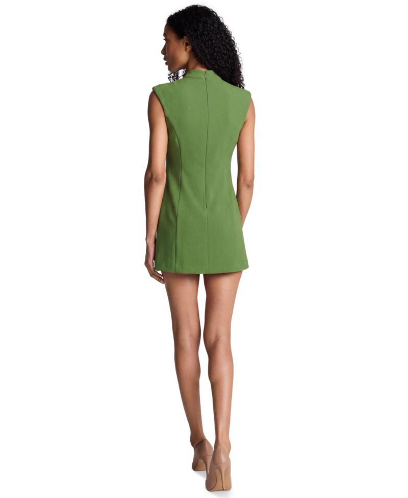 Women's Mock Neck Ruched Mini Dress