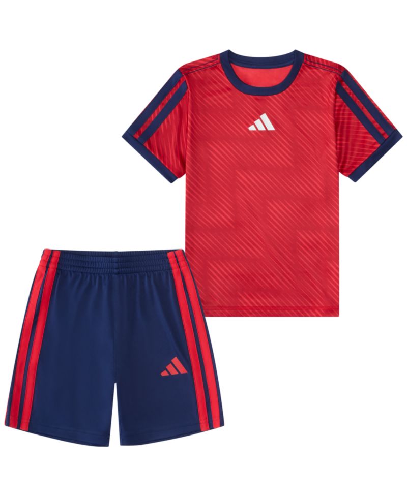 Baby Boys' Short-Sleeve Printed T-Shirt and Shorts, 2-Piece Set