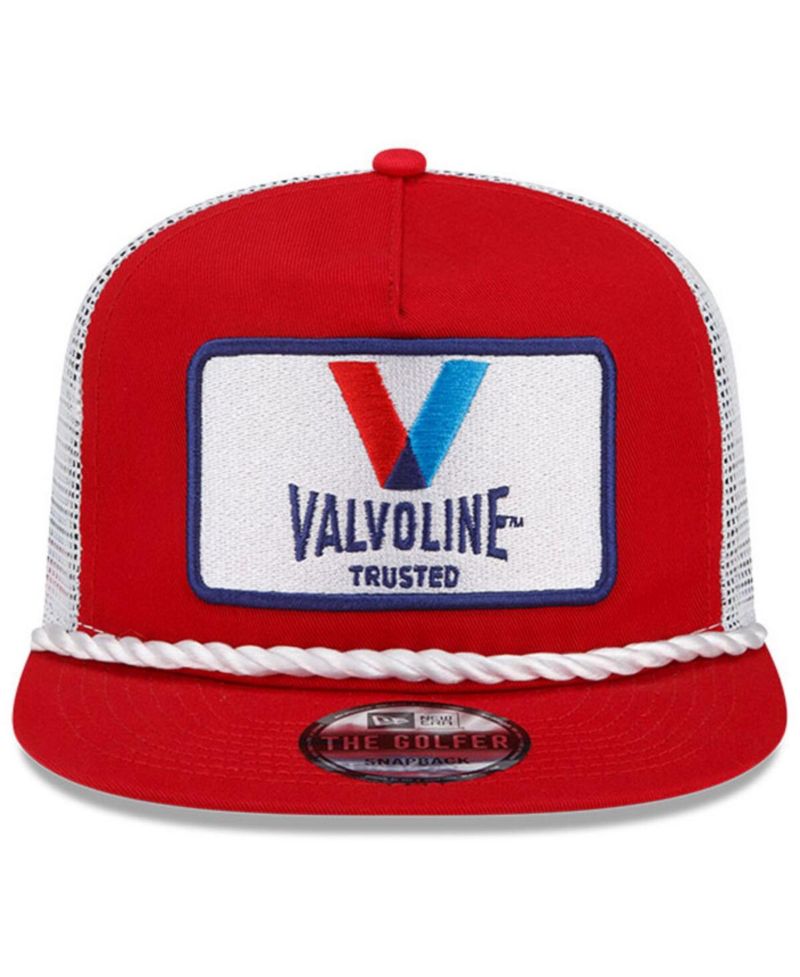Men's Red, White Kyle Larson Golfer Snapback Adjustable Hat