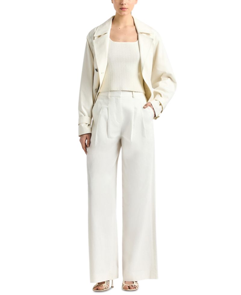 Women's Juliana Mid-Rise Wide-Leg Trousers