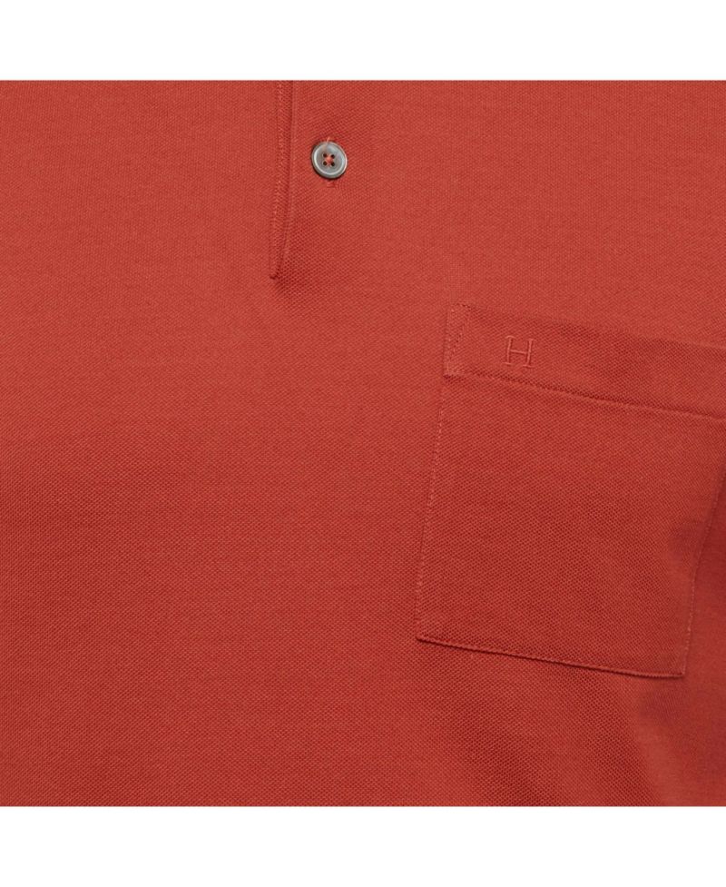 Pre-Owned HERMES Men's Burnt Pique Polo T-Shirt