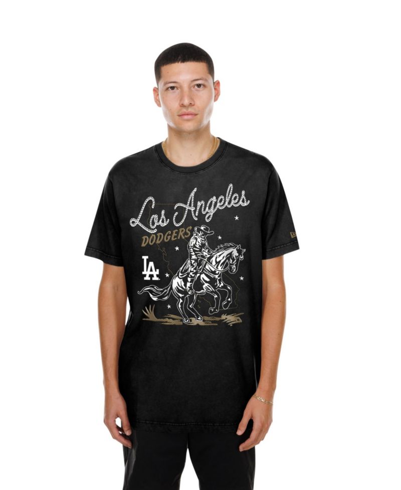 Men's Black Los Angeles Dodgers Injection Lifestyle Urban Ranchwear T-Shirt