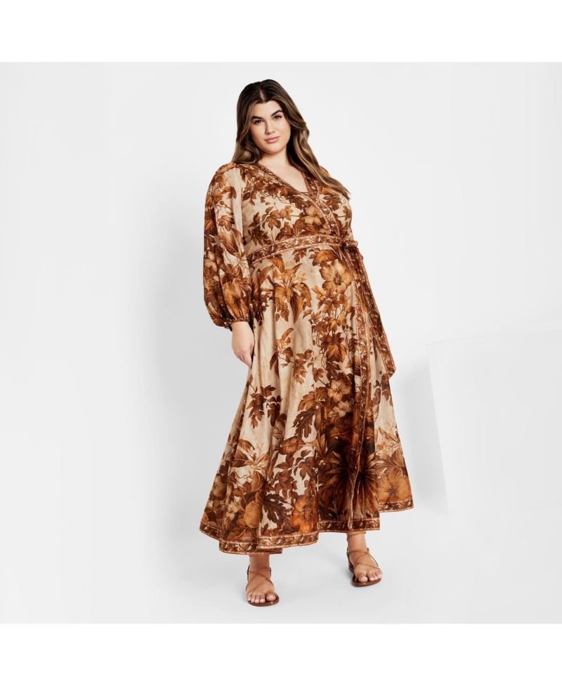 Women's Plus Size Maddie Wrap Maxi Dress