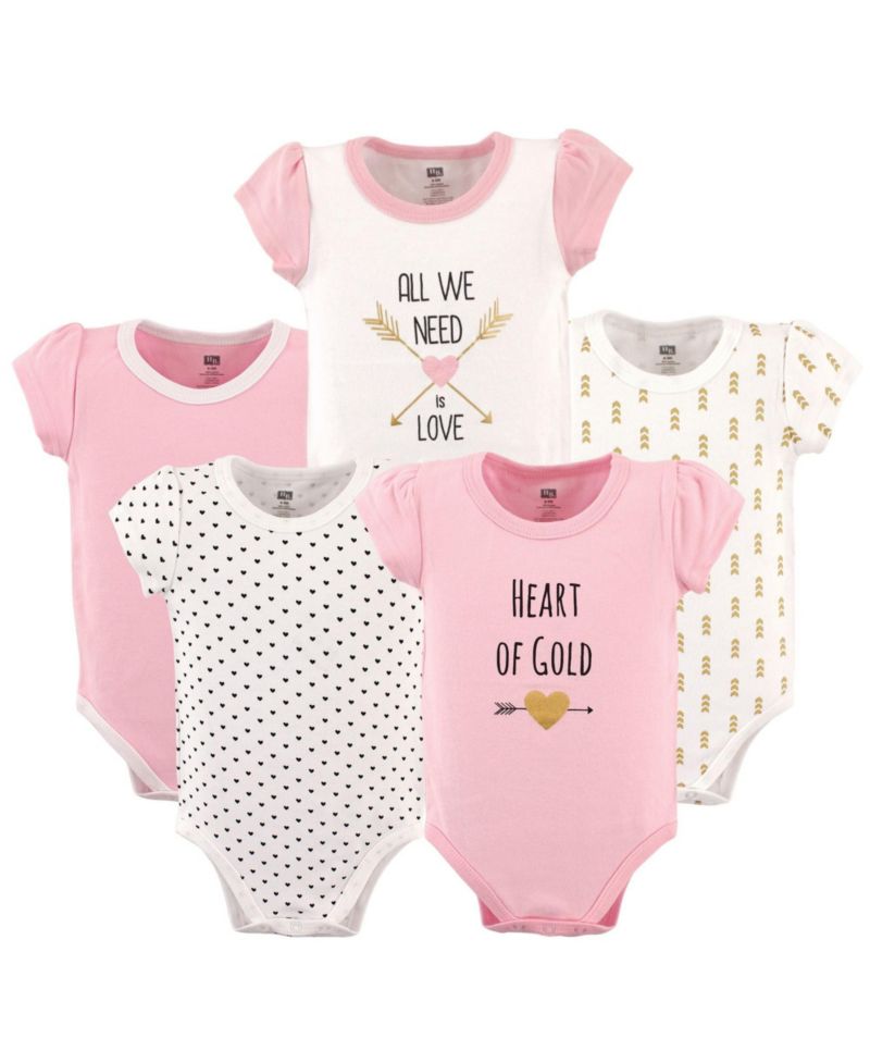 Baby Girls Hudson Essential 5-Piece Cotton Bodysuit Set