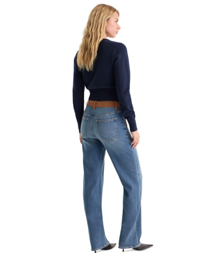 Petite True Straight High-Waisted Straight-Leg Jeans