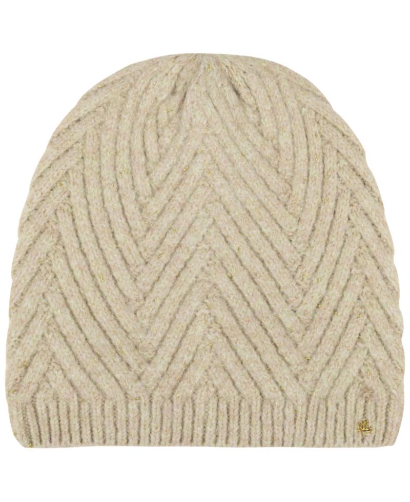 Shine Herringbone Knit Hat