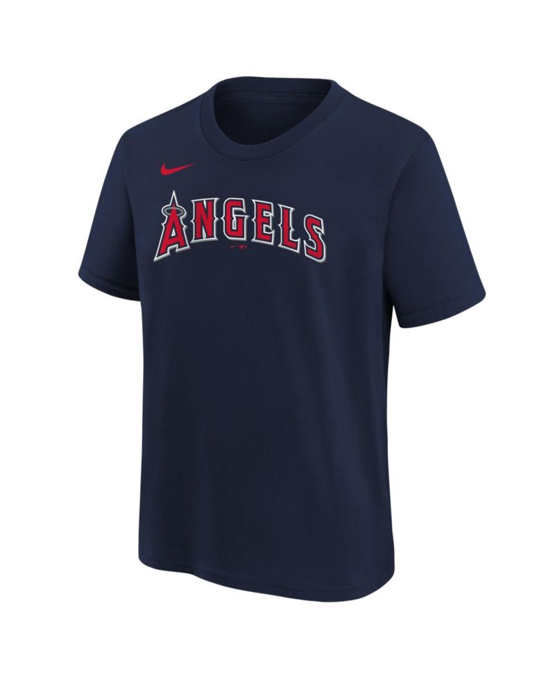 Big Boys and Girls Navy Los Angeles Angels Wordmark T-Shirt