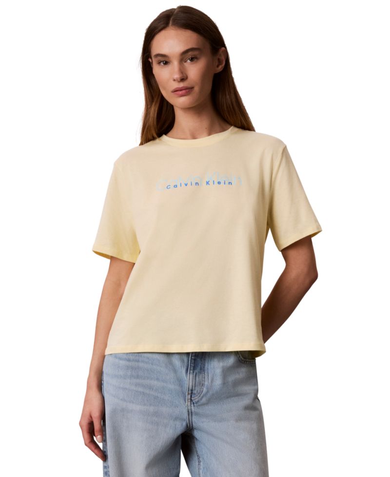 Women's Double Logo High Hip T-Shirt