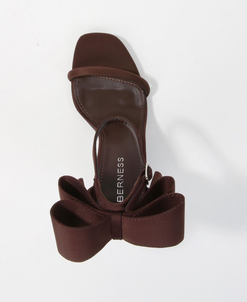 Women's Oversized Bow Ankle Strap Stilettos