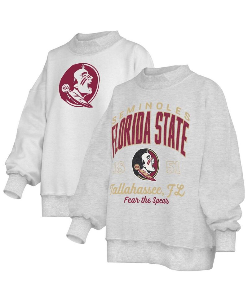Women's Heather Gray Florida State Seminoles Reversible Sweatshirt