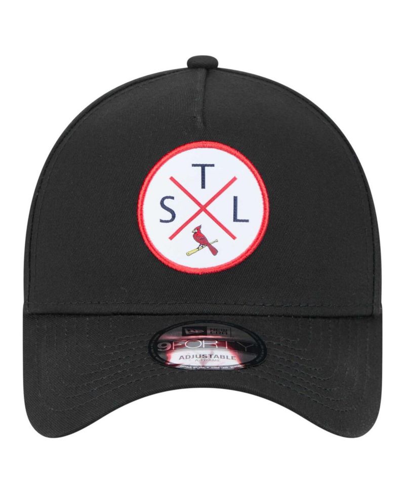 Men's Black St. Louis Cardinals 9FORTY A-Frame Adjustable Hat