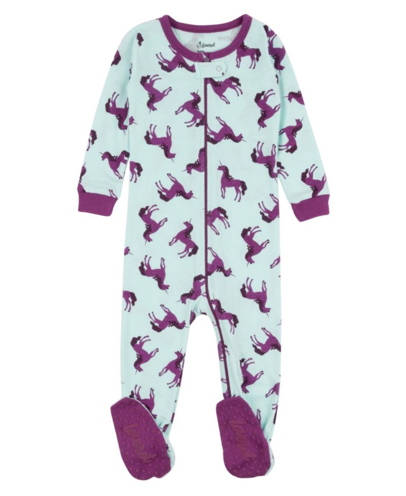 Baby Girls One-Piece Cotton Sleep And Play Footed Pajamas - Cute and Playful Prints