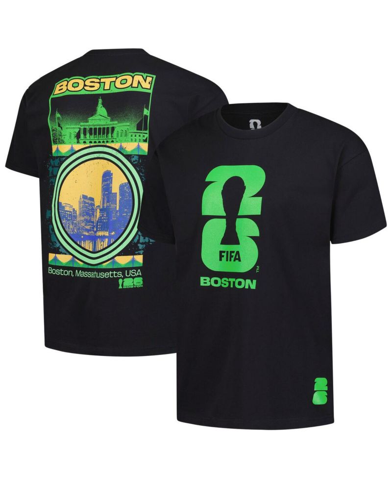 Men's Black 2026 FIFA World Cup Boston Host City Local Oversized T-Shirt