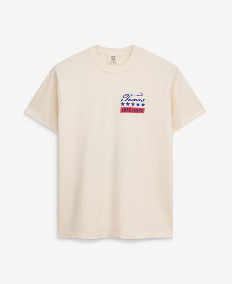 Men's Cream Texas Longhorns Uncle Sam Mascot T-Shirt