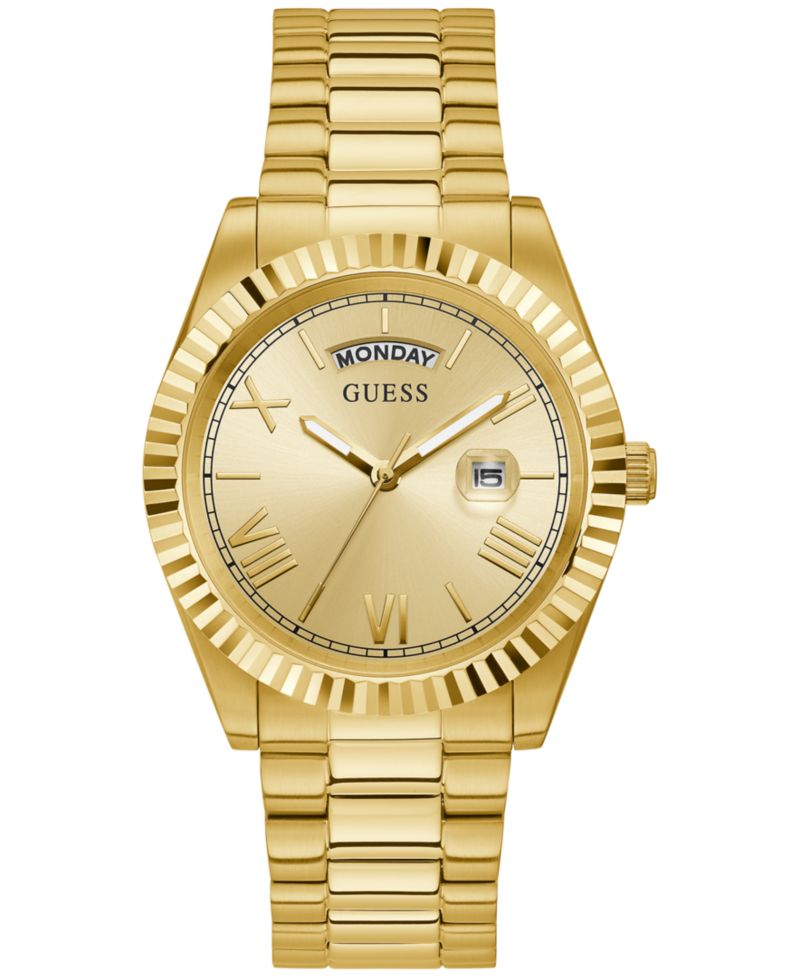 Men's Gold-Tone Stainless Steel Bracelet Watch 42mm