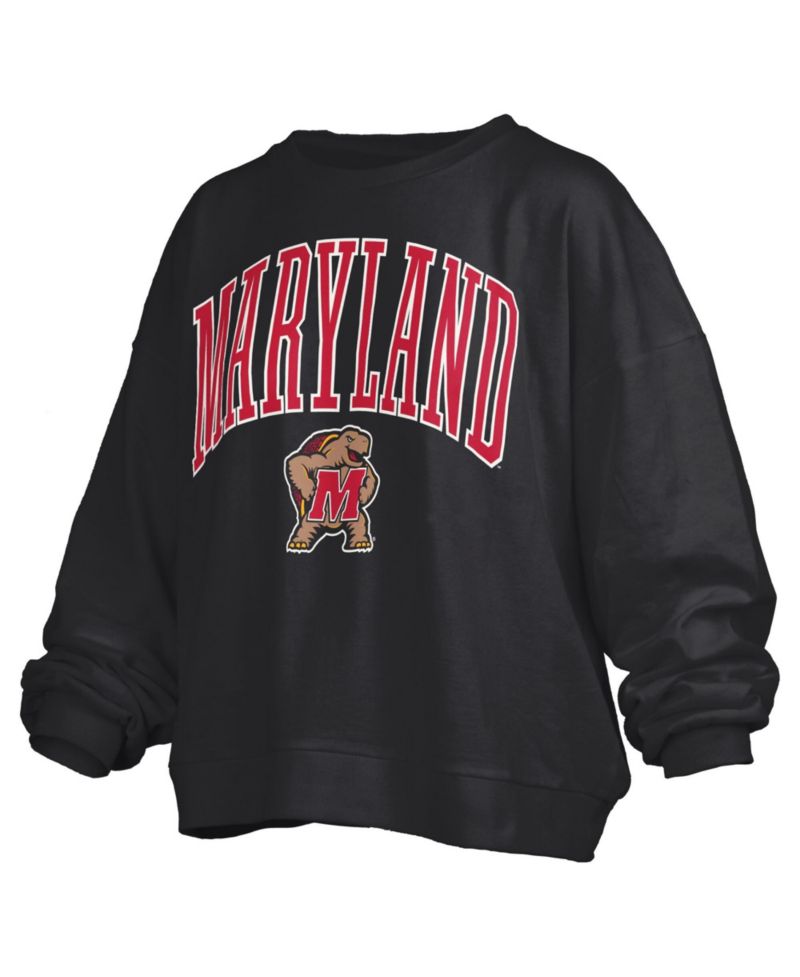 Women's Black Maryland Terrapins Janise Fleece Sweatshirt