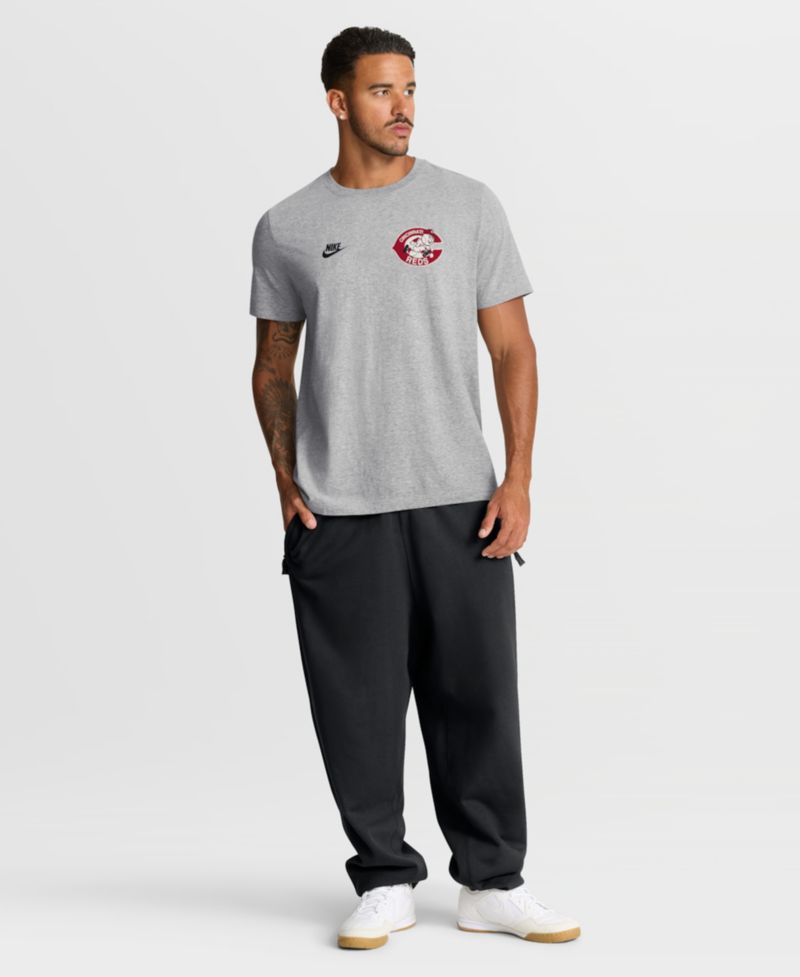 Men's Heather Gray Cincinnati Reds Cooperstown 2-Hit T-Shirt