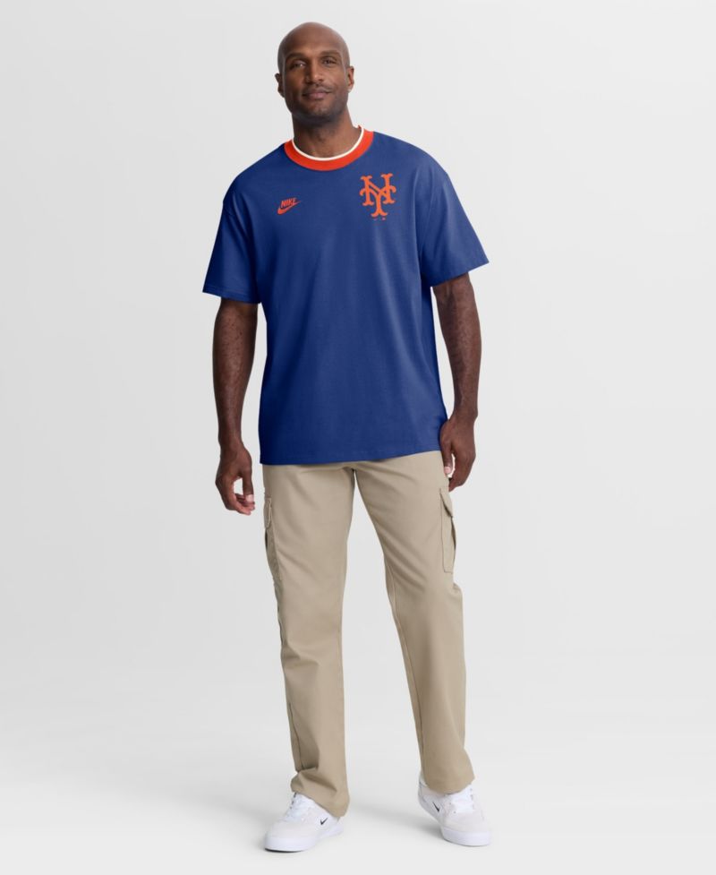 Men's Royal New York Mets Cooperstown Collection Ringer T-Shirt