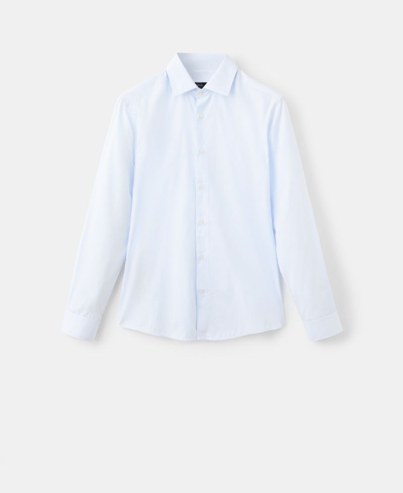Men's Cotton Striped Slim-Fit Shirt