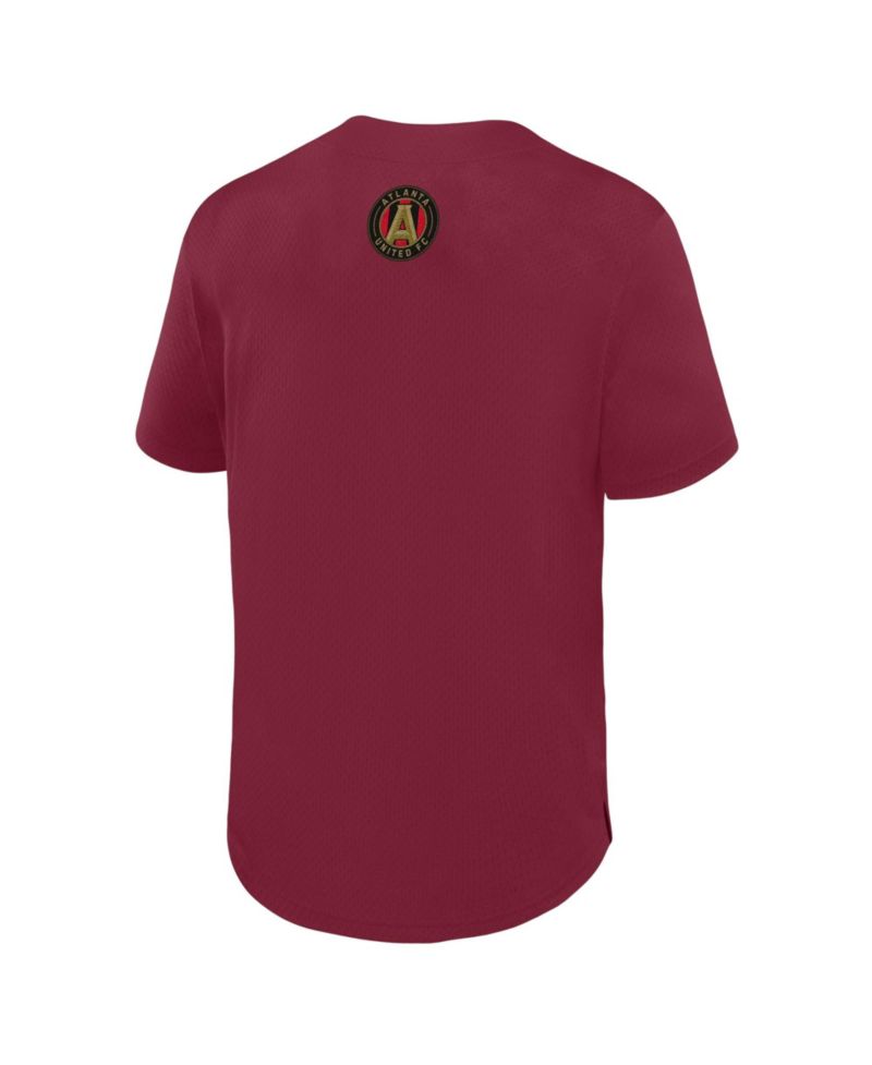 Men's Red Atlanta United FC Maximum Intensity Button-Up Jersey