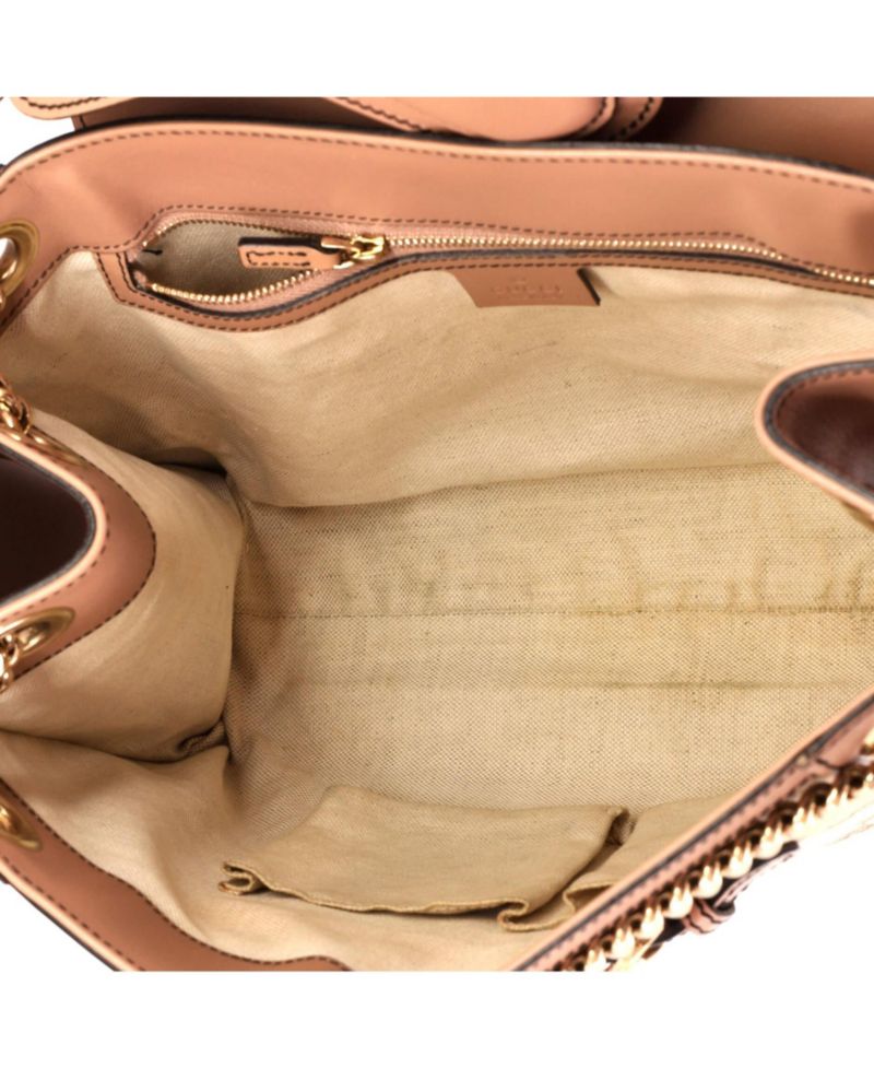 Large Emily Chain Flap Shoulder Bag GG Canvas and Leather