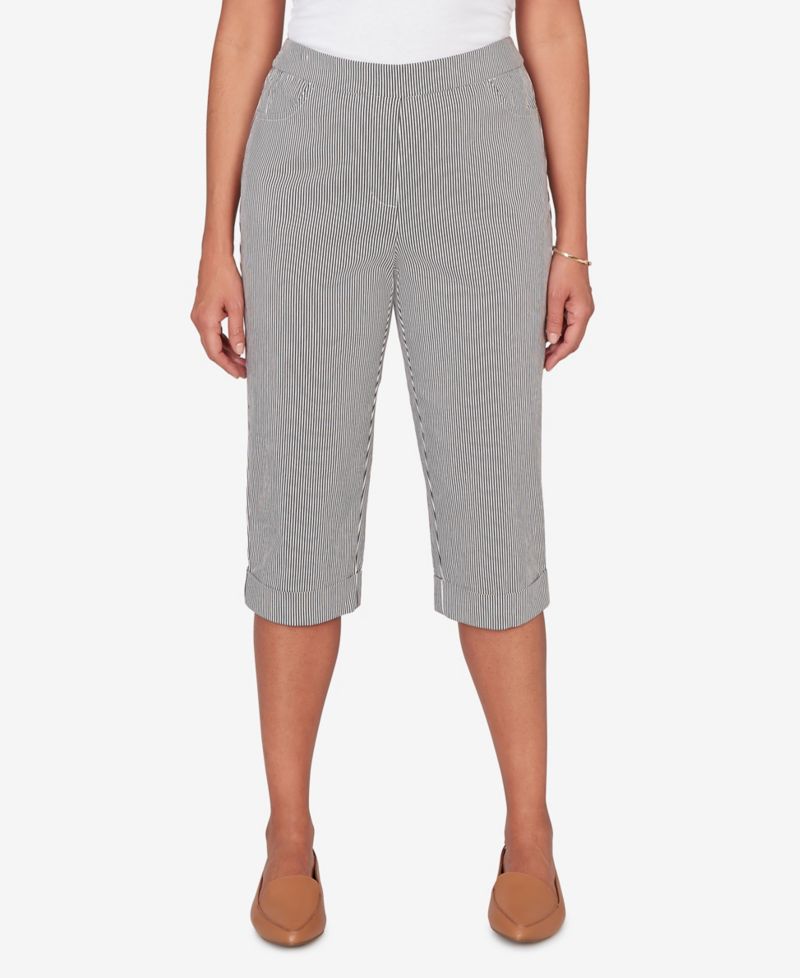 Women's Classic Stretch Stripe Clamdigger Capri Pants