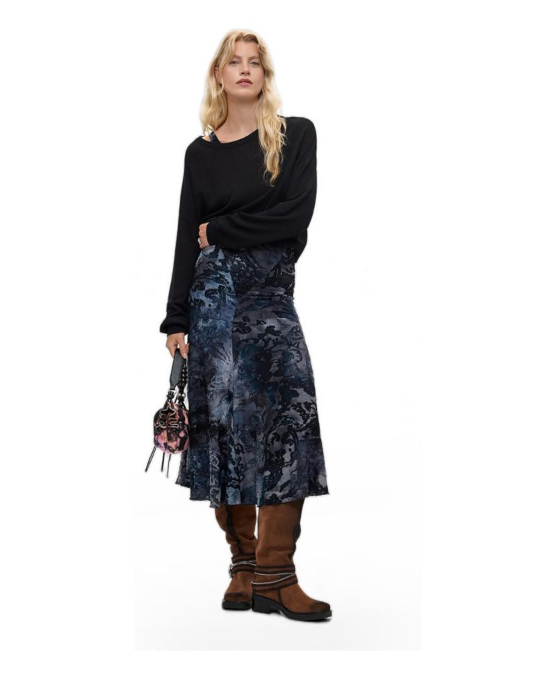 Women's 2-in-1 flocked dress